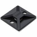 HellermannTyton MB3A0A2H4 Adhesive Cable Tie Mount, .75" x .75", .14" Max Tie Width, .12" Hole Dia, PA66/Acrylate, Black, 500/pkg