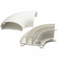 HellermannTyton MCRFW-FE InfoStream Multi-Channel Raceway Flat Elbow, PVC, Office White, 1/pkg