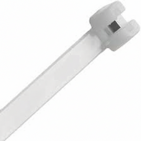 8" Natural 40lb Metal Tooth Cable Ties / Zip Ties 100/bag Part #MT8-40-9C