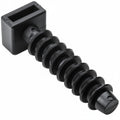 HellermannTyton MMB.50M4 Masonry Cable Tie Mount, 1.24" Long, .25" Hole Dia, .18" Max Cable Tie Width, PA46, Black, 1000/pkg
