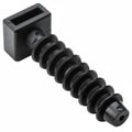 HellermannTyton MMB10C2 Masonry Cable Tie Mount, 1.712" Long, .312" Hole Dia, .18" Max Cable Tie Width, PA46, Black, 100/pkg