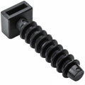 HellermannTyton MMB10H4 Masonry Cable Tie Mount, 1.712" Long, .312" Hole Dia, .18" Max Cable Tie Width, PA46, Black, 500/pkg