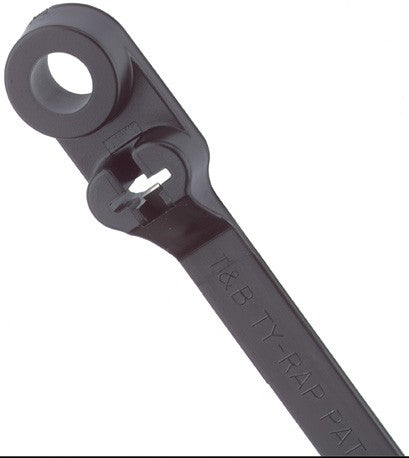 Thomas & Betts TY535MX 8" 50lb UV Black with #10 Mounting Hole 100/Bag
