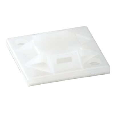 Thomas & Betts MPNY-1000A-9-C Catamount Cable Tie 1in Natural Mounting Base-Acrylic with Adhesive