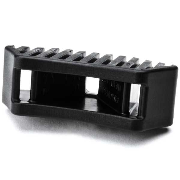 HellermannTyton MSBT1200HIRHSH1 Saddle Mount For Button Head Tie, 0.44"–0.82" Mounting Hole, PA66HIRHSUV, Black, 500/pkg