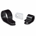 HellermannTyton 211-60059 P-Clamp, 0.39" Wide, 0.37'' Max Bundle Dia, 0.17'' Mounting Hole Dia, PA66, Natural, 1000/pkg