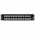 HellermannTyton P108-32-MOD Modular Patch Panel 32 Port, 2U, Steel, Black, 1/box