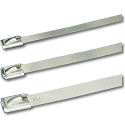 Panduit  14" 200lb  Pan-Steel 304 Stainless Steel Cable Ties 100/bag Part #MLT4S-CP