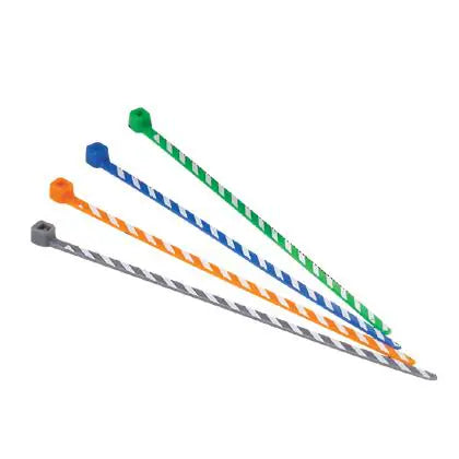 Panduit 4" 18lb. Blue/Red Stripe Pan-Ty® Locking Cable Ties 50/bag Part # PLT1M-L6-2