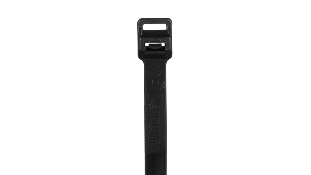 Pan-Ty® PLT8EH-C0 Cable Tie, Black, UV PA6.6, 30.6"L, 175lb, PK100