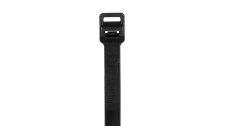 Pan-Ty® PLT8EH-C0 Cable Tie, Black, UV PA6.6, 30.6"L, 175lb, PK100