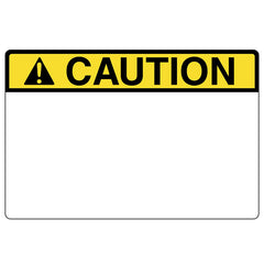 HellermannTyton 596-00427 Pre-Printed Header Label, CAUTION, 6.0