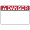 HellermannTyton 596-00424 Pre-Printed Header Label, DANGER, 3.0" x 2.0", PET, Red, 250/roll
