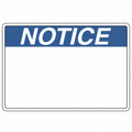 HellermannTyton 596-00204 Pre-Printed Header Label NOTICE, 6.0" x 4.0", PET, Blue, 250/roll