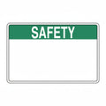 HellermannTyton 596-00372 Pre-Printed Header Label, SAFETY, 3.0" x 2.0", PET, Green, 250/roll