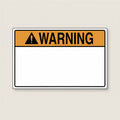 HellermannTyton 596-00622 Pre-Printed Header Label, WARNING, 3.0" x 2.0", PET, Orange, 250/roll