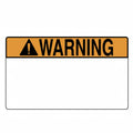 HellermannTyton 596-00621 Pre-Printed Header Label, WARNING, 6.0" x 4.0", PET, Orange, 250/roll