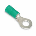 Sta-Kon Nylon Insulated Ring Terminal, 16-14 AWG, #10 Stud, Green, 50 Pack