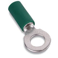 Sta-Kon Vinyl Insulated Ring Terminal, 16-14 AWG, #10 Stud, Green, 50 Pack