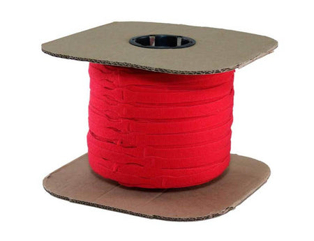 8" x 3/4" Velcro® Brand One-Wrap® Straps, Red, 900/Spool