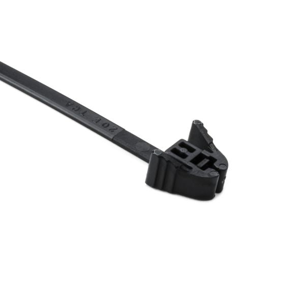 HellermannTyton REZ200.NB3P Releasable Cable Tie, 7.9" Long, 30 lb Tensile Strength, PA66, Black, 100/pkg