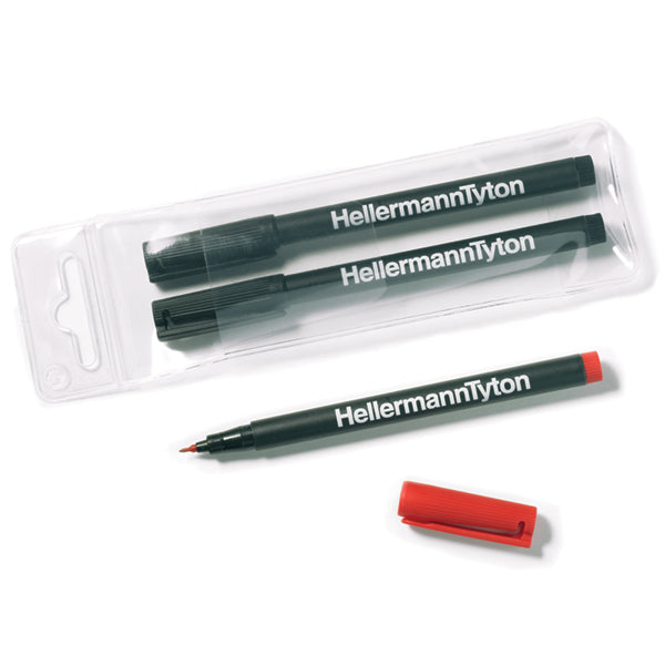 HellermannTyton T82S Felt Tip Pen, Black, 1/pkg