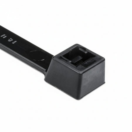 HellermannTyton RT150LEP0X2 Releasable Cable Tie, Release Tab, 32.3" Long, 175lb Tensile Strength, PA66, Black, 25/pkg