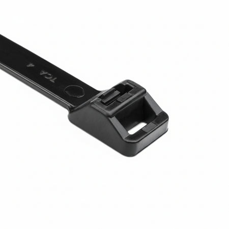 HellermannTyton RT250I0UVX2 Releasable Cable Tie, Release Tab, 28.7" Long, 250lb Tensile Strength, PA66UV, Black, 25/pkg
