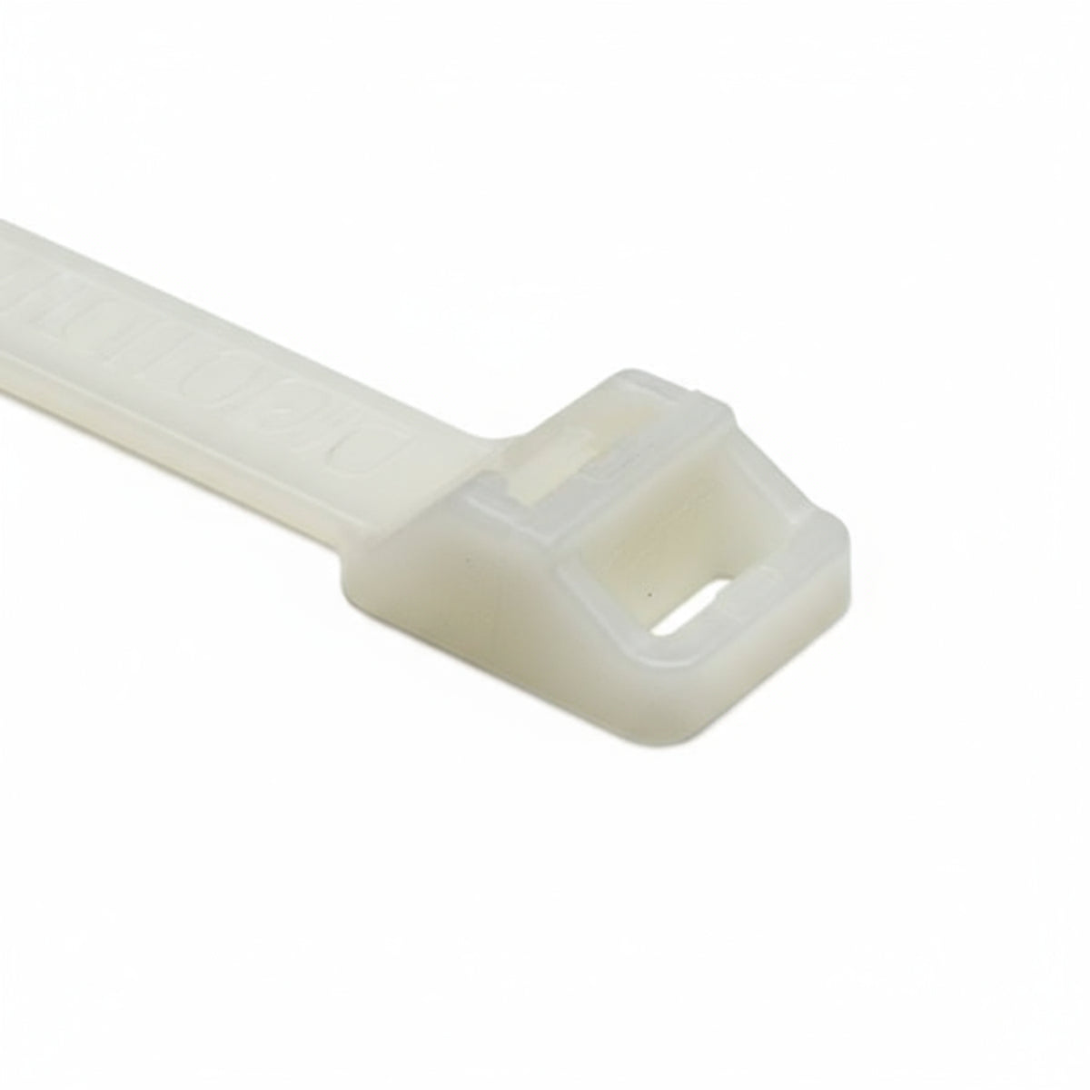 HellermannTyton RT250I9X2 Releasable Cable Tie, Release Tab, 28.7" Long, 250lb Tensile Strength, PA66, Natural, 25/pkg