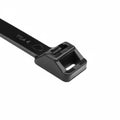 HellermannTyton RT250M0UVX2 Releasable Cable Tie, Release Tab, 22.3" Long, 250lb Tensile Strength, PA66UV, Black, 25/pkg