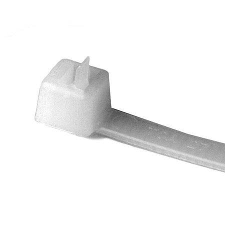 HellermannTyton RT50LL9M4 Releasable Cable Tie, Release Tab, 15" Long, 50 lb Tensile Strength, PA66, Natural, 1000/pkg
