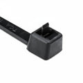 HellermannTyton RT50S0C2 Releasable Cable Tie, Release Tab, 6.5" Long, 50 lb Tensile Strength, PA66, Black, 100/pkg