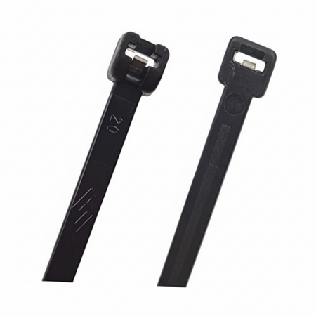 6" Black 18lb Metal Tooth Cable Ties / Zip Ties 1,000/bag Part #MT6-18-0M