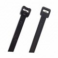 24" Black 120lb Metal Tooth Cable Ties / Zip Ties 100/bag Part #MT24-120-0C