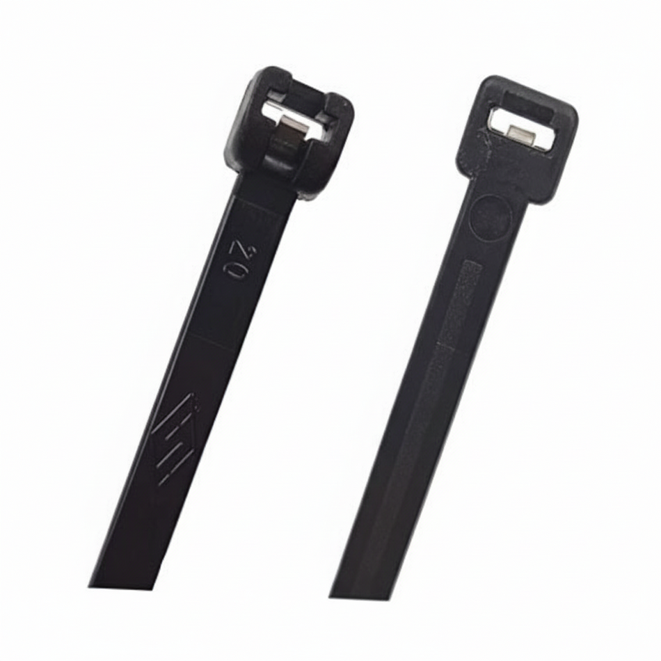 11" Black 40lb Metal Tooth Cable Ties / Zip Ties 1,000/bag Part #MT11-40-0M