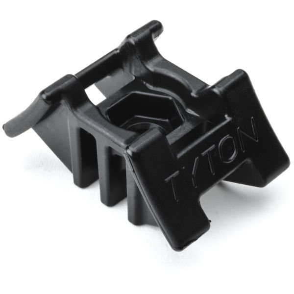 HellermannTyton S2HM250HIRHSH1 2-Way Saddle Mount, 3.5" Max Bundle Diameter, 0.25" Stud Diameter, PA66HIRHSUV, Black, 500/pkg