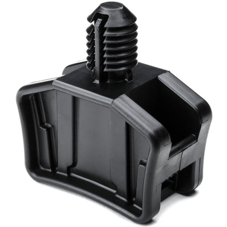 HellermannTyton S3STM500HIRHSC2 Fir Tree Saddle Mount, 0.5" Hole, 0.08-0.52" Thick, Black, 100/pkg