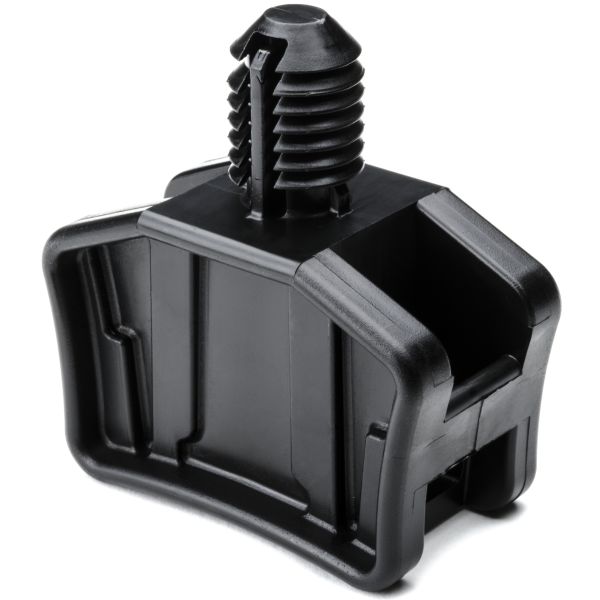 HellermannTyton S3STM500HIRHSC2 Fir Tree Saddle Mount, 0.5" Hole, 0.08-0.52" Thick, Black, 100/pkg