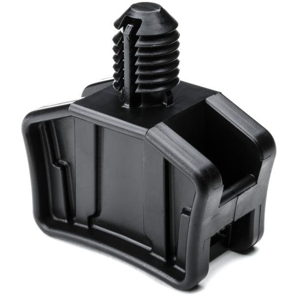 HellermannTyton S3STM500HIRHSF1 Fir Tree Saddle Mount, 0.5" Hole, Panel Thickness 0.08 - 0.52", PA66HIRHSUV, Black, 250/pkg