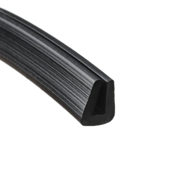 HellermannTyton SM1BK75MT Self-Extinguishing Flexiform Grommet, Panel Thickness 0.039"-0.079", PVC, Black, 75m/roll