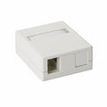HellermannTyton SMBDUAL-FW Surface Mount Box, Plenum Rated, 2-Port, 2.32" x 1.10" x 2.78", PVC, Office White, 1/pkg