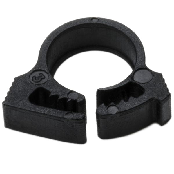 HellermannTyton SNP1.25GHS0C2 Snapper Hose Clamp, .28"–.30" Bundle Diameter, PA66GF13, Black, 100/pkg