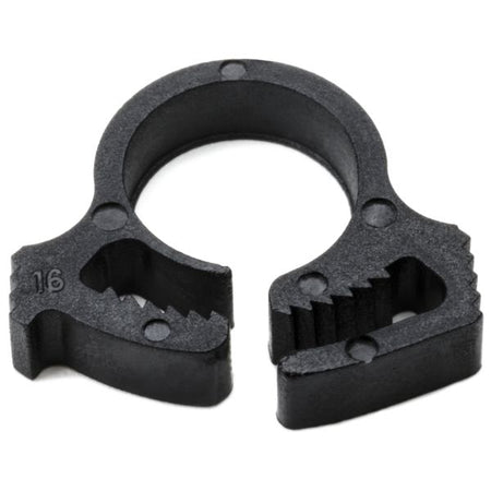 HellermannTyton SNP1.5GHS0C2 Snapper Hose Clamp, .32"–.35" Bundle Diameter, PA66GF13, Black, 100/pkg