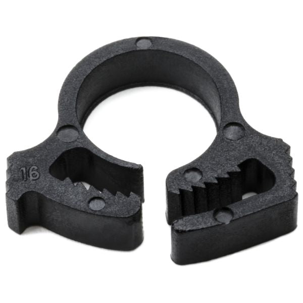 HellermannTyton SNP1.5GHS0C2 Snapper Hose Clamp, .32"–.35" Bundle Diameter, PA66GF13, Black, 100/pkg