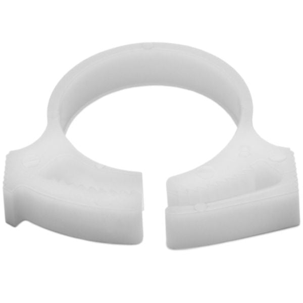 HellermannTyton SNP1610M4 Snapper Hose Clamp, .74"–.84" Bundle Diameter, POM, White, 1000/pkg