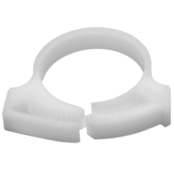 HellermannTyton SNP1910M4 Snapper Hose Clamp, .88"–1.0" Bundle Diameter, POM, White, 1000/pkg