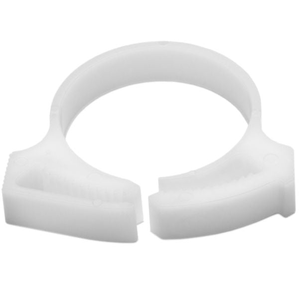 HellermannTyton SNP2410H4 Snapper Hose Clamp, 1.0"–1.12" Bundle Diameter, POM, White, 500/pkg