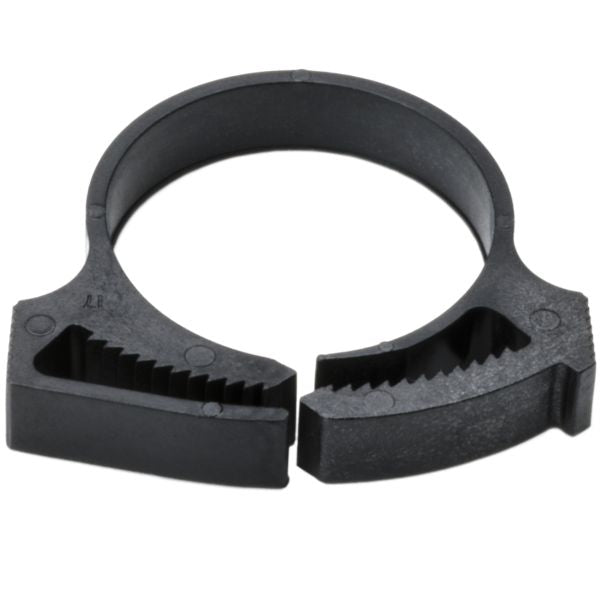 HellermannTyton SNP24GHS0C2 Snapper Hose Clamp, 1.02"–1.17" Bundle Diameter, PA66GF13, Black, 100/pkg