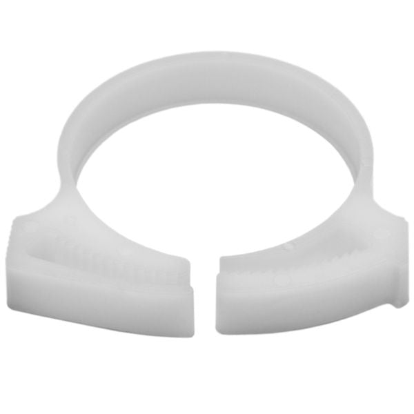 HellermannTyton SNP3310K2 Snapper Hose Clamp, 1.29"–1.58" Bundle Diameter, POM, White, 50/pkg