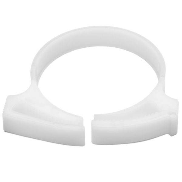 HellermannTyton SNP3410K2 Snapper Hose Clamp, 1.33"–1.54" Bundle Diameter, POM, White, 50/pkg